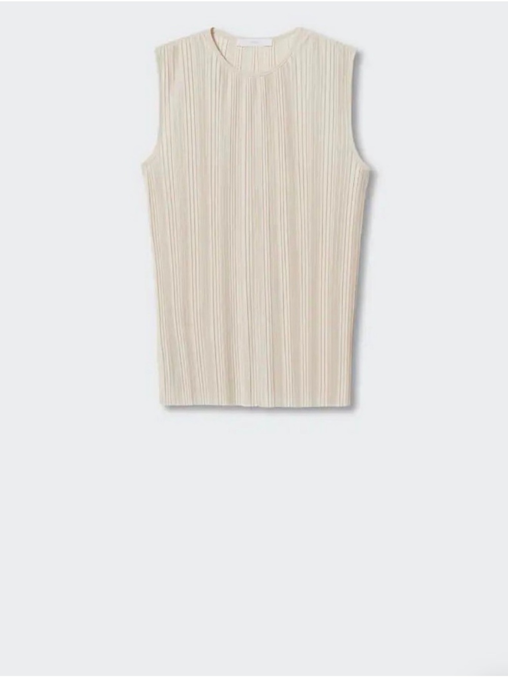 MANGO Pleated Satin Top